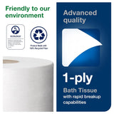 Tork Mini Jumbo Toilet Paper Roll White T2, Advanced, 1-Ply, 12 x 1200', 12013903