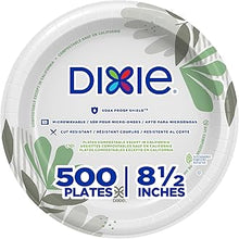 Dixie 8.5" Medium-Weight Paper Plates by GP PRO (Georgia-Pacific), Pathways, UX9WS, 500 Count (125 Plates Per Pack, 4 Packs Per Case)