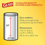 Glad Tall Kitchen Quick-Tie Trash Bags, OdorShield 13 Gallon White Trash Bag, Gain Moonlight Breeze with Febreze Freshness, 40 Count (Package May Vary)