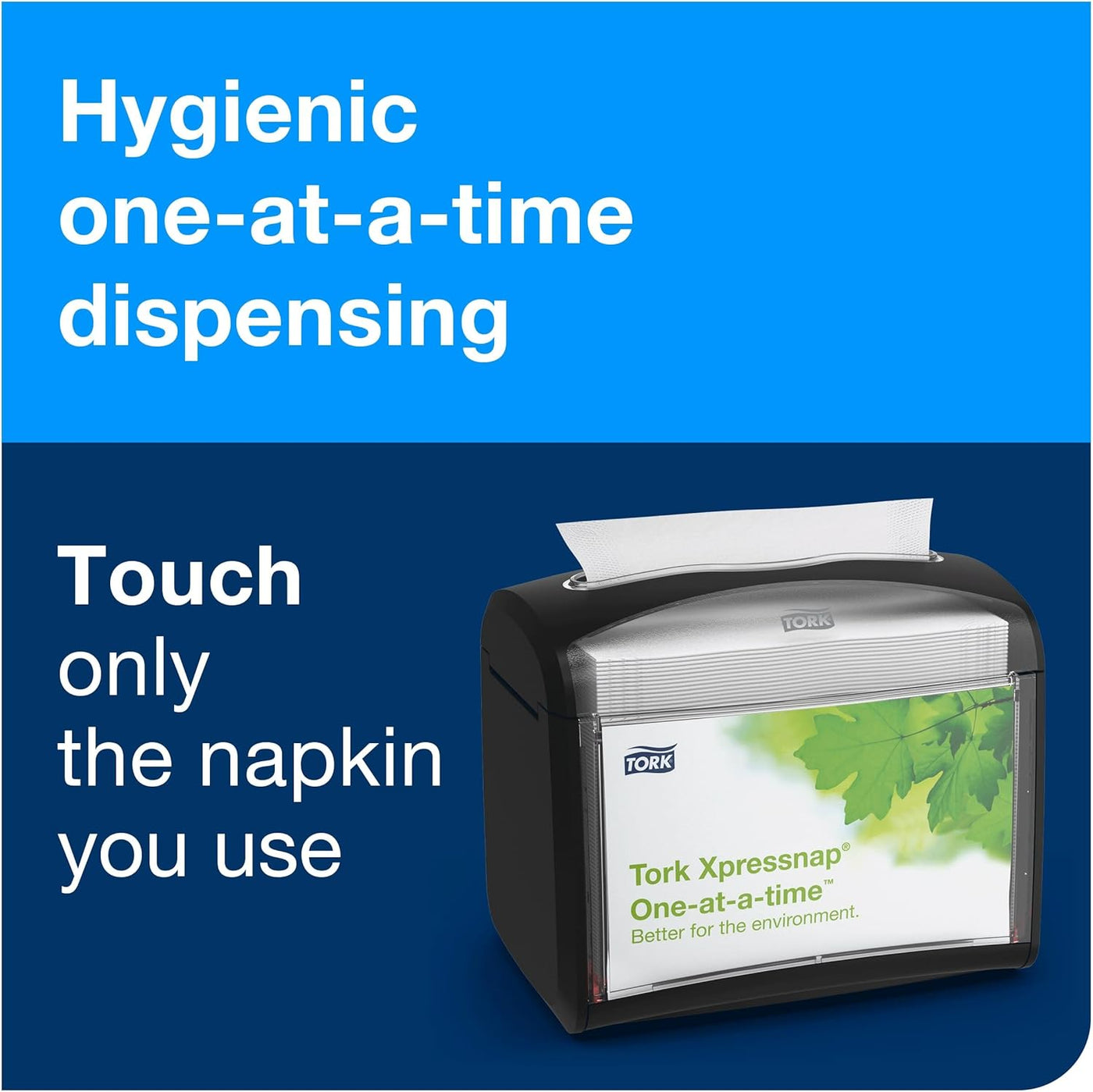 Tork Xpressnap White Dispenser Napkin N4, 2-ply, 1/2 Fold, One-at-a-Time Dispensing,12 x 500, 8.5" x 6.5", 100990