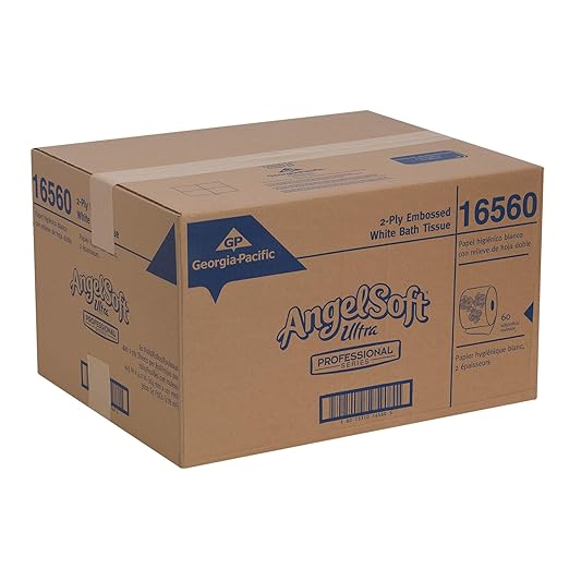 ngel Soft Ultra Professional Series 2-Ply Embossed Toilet Paper by GP PRO; 1632014; 400 Sheets Per Roll; 20 Rolls Per Convenience Case