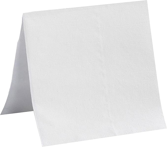 Dixie 1-Ply Beverage Paper Napkins By GP PRO, White, 1/4 Fold, 4000 Count (500 Disposable Napkins Per Pack, 8 Packs Per Case), 96019