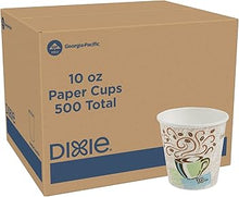 Dixie PerfecTouch 10 oz Paper Coffee Cups By GP PRO, Coffee Haze Design, 500 Count (25 Disposable Cups Per Sleeve, 20 Sleeves Per Case), 5310DX