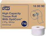 Tork OptiCore® Mid-size Toilet Paper Roll White T10, Universal, 2-ply, 12 x 2000 sheets, 160090
