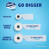 Charmin Toilet Paper Ultra Soft Cushiony Touch, 18 Family Mega XL Rolls = 126 Regular Rolls