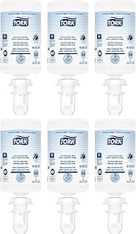 Tork Extra Mild Liquid Hand Soap, Compatible with S4 dispensers, Fragrance-free, Dermatologically tested, eco-friendly 6 x 1L bottles (400031)
