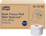 Tork OptiCore Mid-size Toilet Paper Roll White T11, Universal, 2-ply, 36 x 865 sheets, 161990