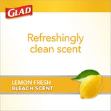 Glad Small Drawstring Trash Bags with Clorox, 4 Gal, Lemon Fresh Bleach, 34 Ct (Package May Vary)