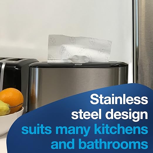 Tork Xpress Stainless Steel Paper Towel Dispenser Compact Design, Fits H2 Hand Towels, Ideal for Home Use Single Unit (302030)