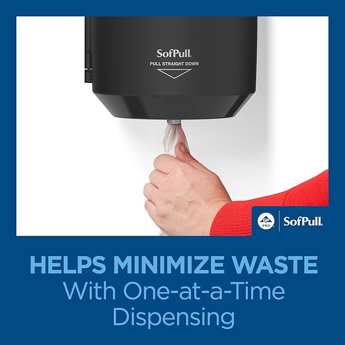 Georgia-Pacific SofPull Centerpull Paper Towel Dispenser Trial Kit by PRO, 58206, 1 Translucent Smoke Regular Paper Towel Dispenser, 58204 and 1 Regular Centerpull Premium Paper Towel Refill, 28124