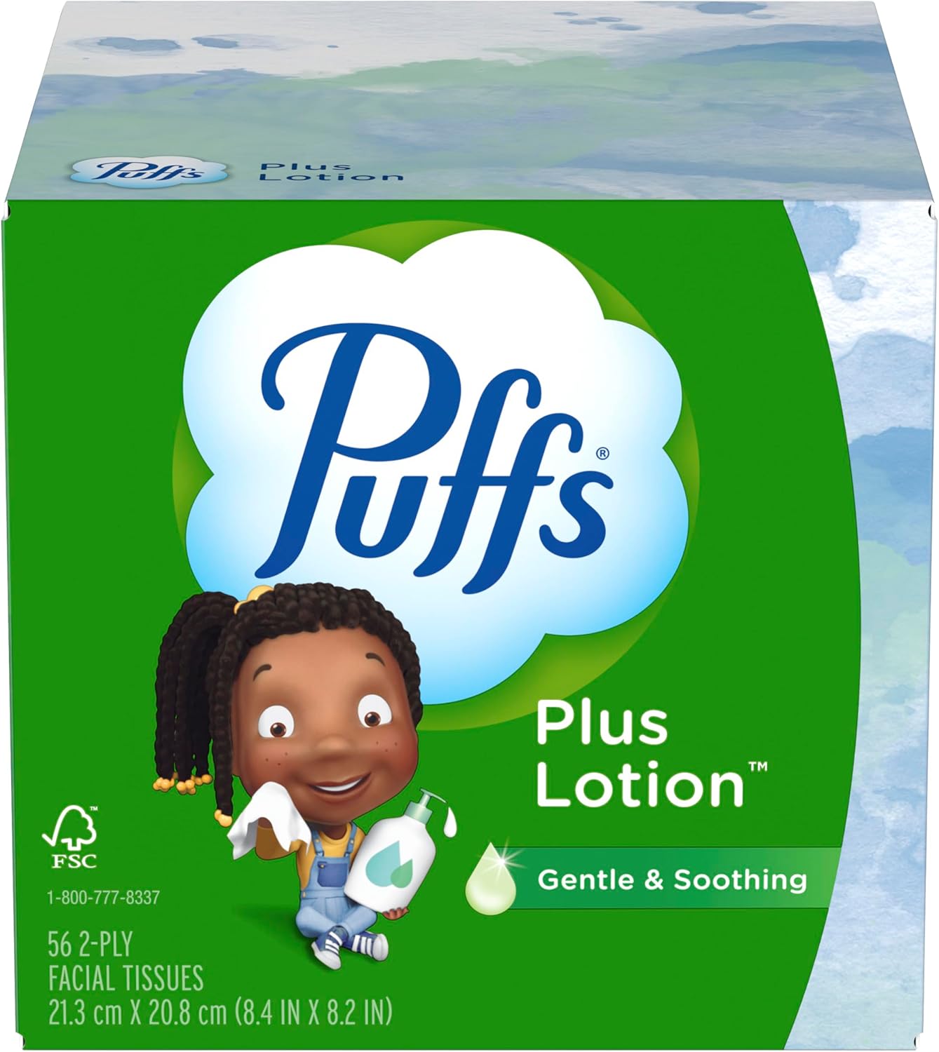 Puffs Plus Lotion Facial Tissues, 10 Cubes, 56 Tissues Per Box