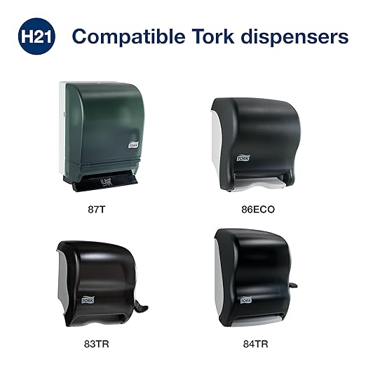 Tork Paper Hand Towel Roll White H21, Advanced, 100% Recycled Fiber, 6 rolls x 800 ft, RB800