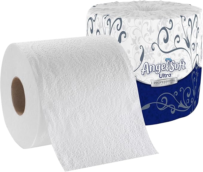 Angel Soft Ultra Professional Series 2-Ply Embossed Toilet Paper by GP PRO (Georgia-Pacific), 16560, Paper, 60 Count (Pack of 1), White 24000 sheets per case