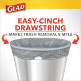 Glad Medium Trash Bags, 8 Gallon, Lemon Fresh Bleach Garbage Bags, Resists Bacterial Odors with Drawstring, 80 Count