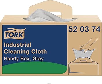 Tork Industrial Cleaning Cloth Gray W7, One-at-a-Time Dispensing, 1 x 210 Cloths, 520374