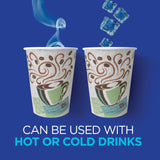 Dixie PerfecTouch 8 oz Paper Coffee Cups By GP PRO, Coffee Haze Design, 500 Count (25 Disposable Cups Per Sleeve, 20 Sleeves Per Case) 5338DX