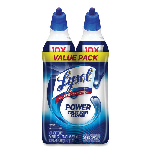 Lysol® Power Toilet Bowl Cleaner, Wintergreen, 24 oz., 2 Bottles (98016PK)
