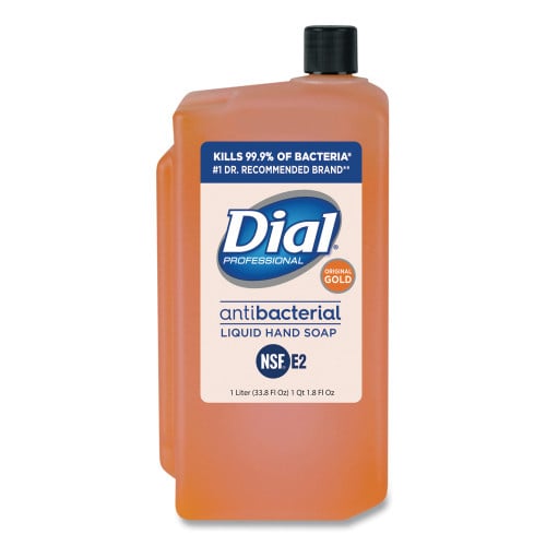 Dial Gold Antibacterial Liquid Hand Soap, Floral Scent, 1 L, 8/Carton (84019)