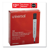 Universal Dry Erase Marker, Broad Chisel Tip, Black, Dozen (UNV43651)