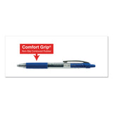Universal Comfort Grip Gel Pen, Retractable, Medium 0.7 mm, Blue Ink, Clear/Blue Barrel, 36/Pack (UNV39911)