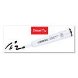 Universal Dry Erase Marker, Broad Chisel Tip, Black, Dozen (UNV43651)