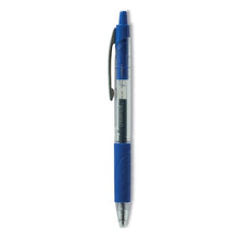 Universal Comfort Grip Gel Pen, Retractable, Medium 0.7 mm, Blue Ink, Clear/Blue Barrel, 36/Pack (UNV39911)
