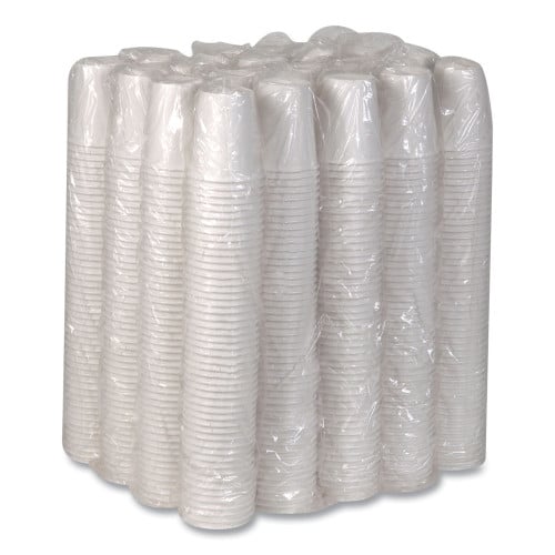 Dixie Paper Hot Cups, 10 oz, White, 50/Sleeve, 20 Sleeves/Carton (2340W)