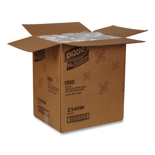 Dixie Paper Hot Cups, 10 oz, White, 50/Sleeve, 20 Sleeves/Carton (2340W)
