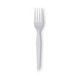 Dixie Plastic Cutlery, Heavyweight Forks, White, 1,000/Carton (FH207CT)