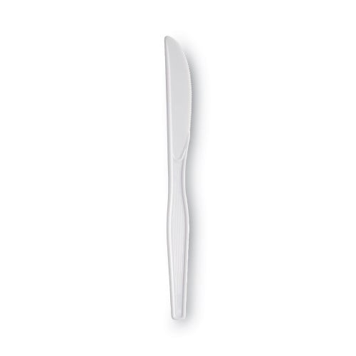 Dixie Plastic Cutlery, Heavyweight Knives, White, 1,000/Carton (KH207CT)