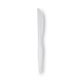 Dixie Plastic Cutlery, Heavyweight Knives, White, 1,000/Carton (KH207CT)