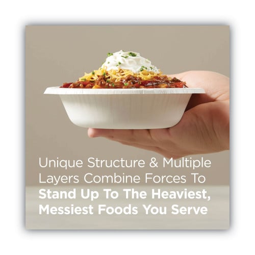 Dixie Pathways Heavyweight Paper Bowls, WiseSize, 12 oz, Green/Burgundy, 125/Pack (SXB12WSPK)