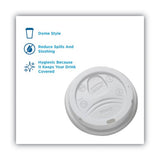 Dixie Dome Drink-Thru Lids, Fits 10 oz to 16 oz Paper Hot Cups, White, 1,000/Carton (D9542)