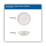 Dixie Paper Dinnerware, Plate, 8.5" dia, White, 125/Pack, 4/Carton (DBP09WCT)