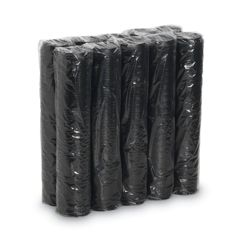 Dixie Drink-Thru Lids, Fits 10 oz to 20 oz Cups, Plastic, Black, 1,000/Carton (D9542B)