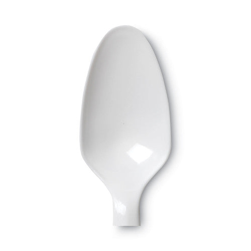 Dixie Plastic Cutlery, Mediumweight Teaspoons, White, 1,000/Carton (PTM21)