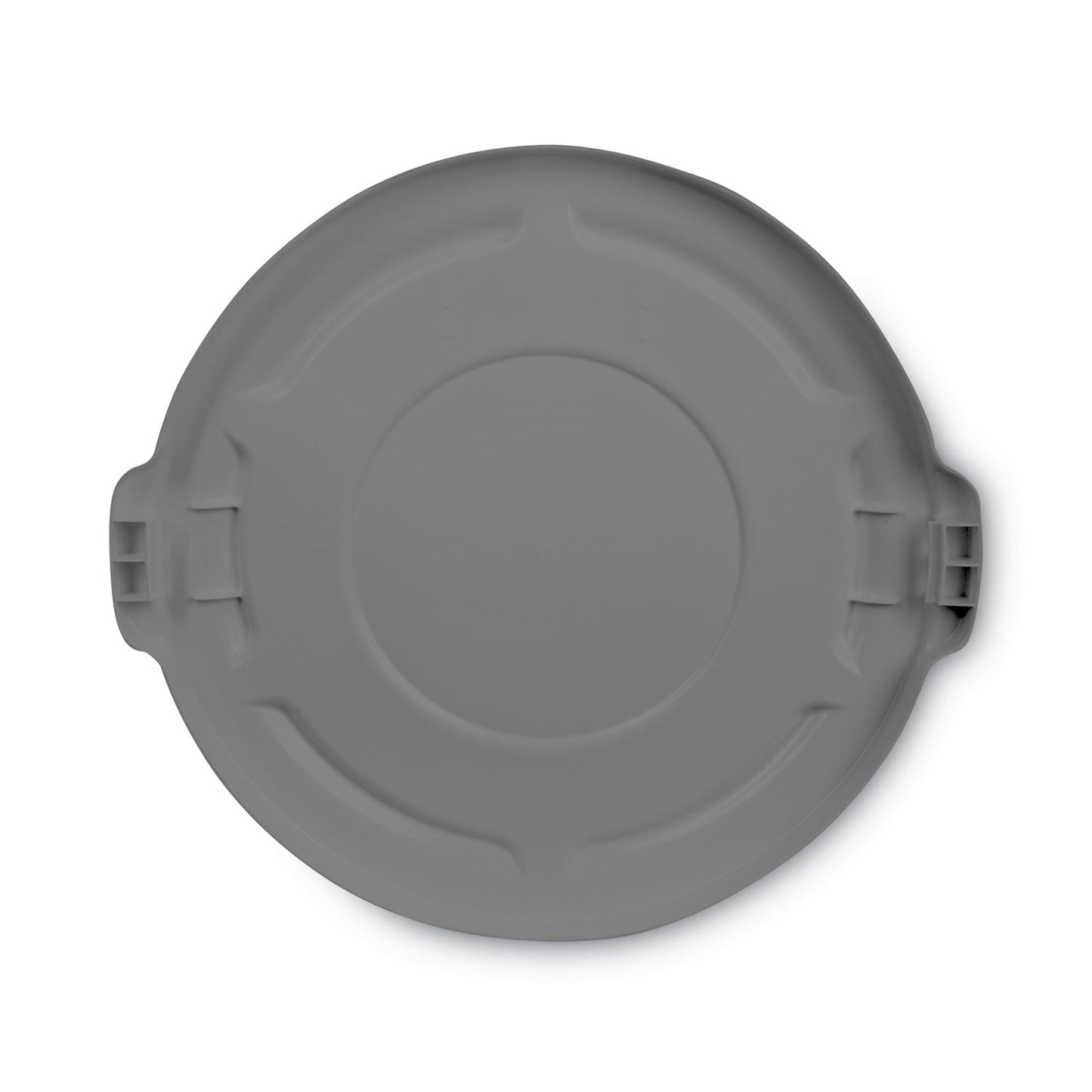 Rubbermaid Commercial BRUTE Self-Draining Flat Top Lids for 55 gal Round BRUTE Containers, 26.75" Diameter, Gray