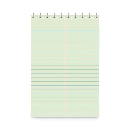 Universal Steno Pads, Gregg Rule, Red Cover, 80 Green-Tint 6 x 9 Sheets, 6/Pack (UNV86920PK)
