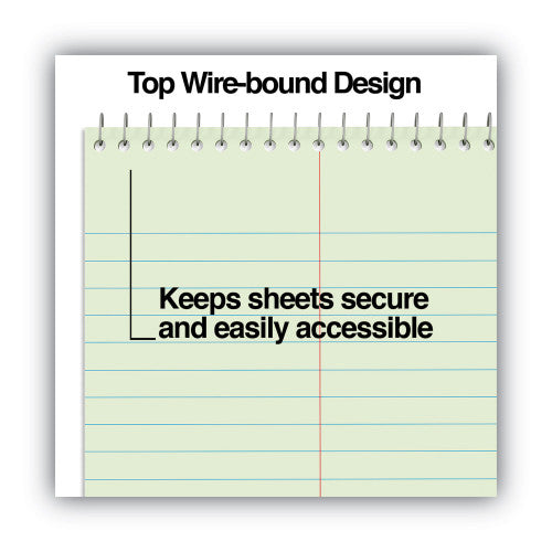 Universal Steno Pads, Gregg Rule, Red Cover, 80 Green-Tint 6 x 9 Sheets, 6/Pack (UNV86920PK)
