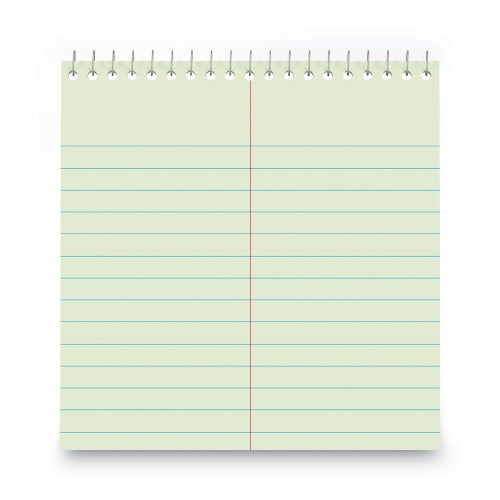 Universal Steno Pads, Gregg Rule, Red Cover, 80 Green-Tint 6 x 9 Sheets, 6/Pack (UNV86920PK)