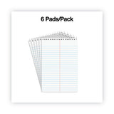 Universal Steno Pads, Gregg Rule, Red Cover, 80 White 6 x 9 Sheets, 6/Pack (UNV96920PK)