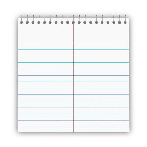 Universal Steno Pads, Gregg Rule, Red Cover, 80 White 6 x 9 Sheets, 6/Pack (UNV96920PK)