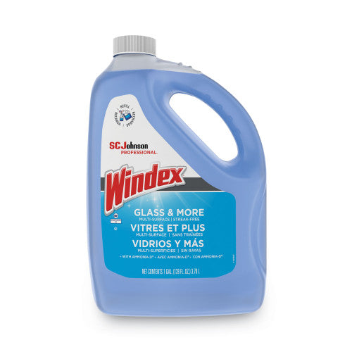 Windex® Glass Cleaner with Ammonia-D, Unscented, 1 Gallon Bottle (696503EA)