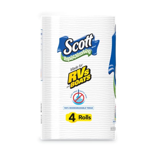 Scott® Rapid-Dissolving Toilet Paper, 1-Ply, 231 Sheets, 48 Rolls (47617)