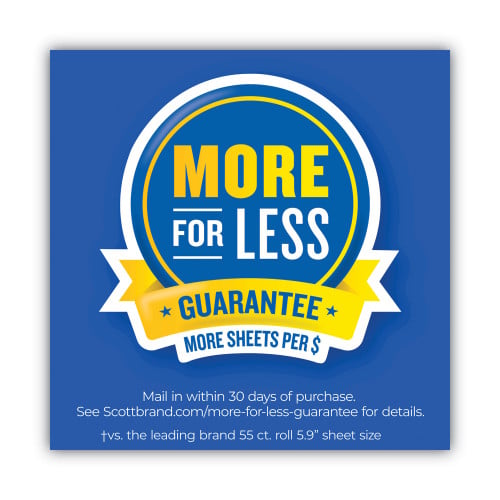 Scott Choose-a-Size Mega Kitchen Roll Paper Towels, 1-Ply, 100/Roll, 6 Rolls/Pack, 4 Packs/Carton (55413)