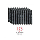 Universal Chisel Tip Permanent Marker Value Pack, Broad Chisel Tip, Black, 36/Pack (UNV07050)