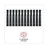 Universal Chisel Tip Permanent Marker, Broad Chisel Tip, Black, Dozen (UNV07051)