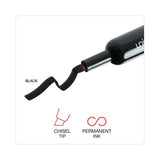 Universal Chisel Tip Permanent Marker, Broad Chisel Tip, Black, Dozen (UNV07051)