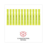 Universal Desk Highlighters, Fluorescent Yellow Ink, Chisel Tip, Yellow Barrel, Dozen (UNV08861)