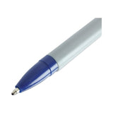 Universal Ballpoint Pen, Stick, Medium 1 mm, Blue Ink, Gray/Blue Barrel, Dozen (UNV27411)